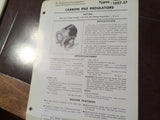Bendix Red Bank Carbon Pile Regulators Type 1337-16 & 1337-17 Description & Internal Schematic Data Sheet.  Circa 1956.