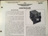 Bendix Eclipse Pioneer Controller Type 15711 Description & Internal Schematic Data Sheet.  Circa 1956.