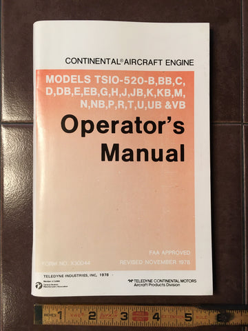 Continental TSIO-520 Series Operator's Handbook.