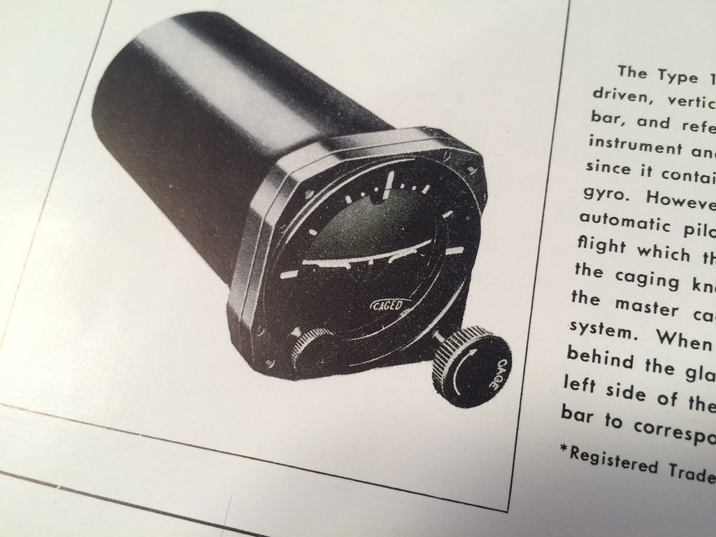 Bendix Eclipse Pioneer Gyro Horizon Indicator Type 15901 Description & Interconnect Pinout Data Sheet.  Circa 1956.