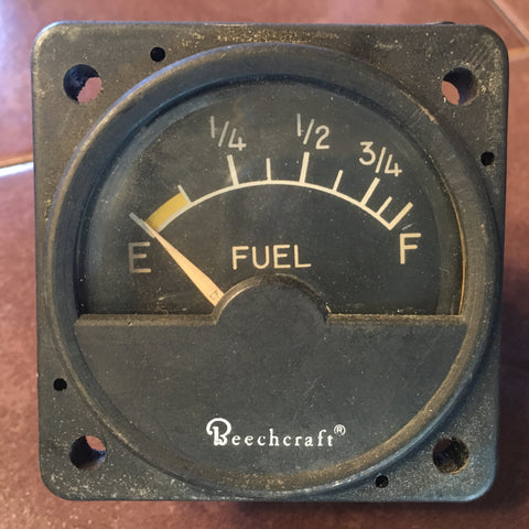 Beechcraft Fuel Quantity Indicator bpn 58-380051-5, A-1158-5 Hickok, sn 775.