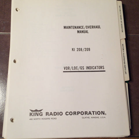 King KI 208 and KI 209 Service Manual.