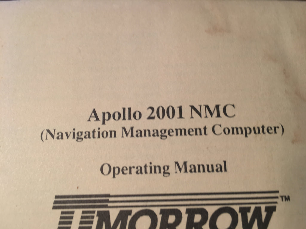 Apollo 2001 NMC Nav Management Computer Pilot's Guide.