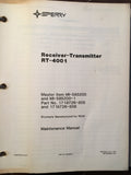 Sperry RT-4001 Radar Service & Parts Manual.