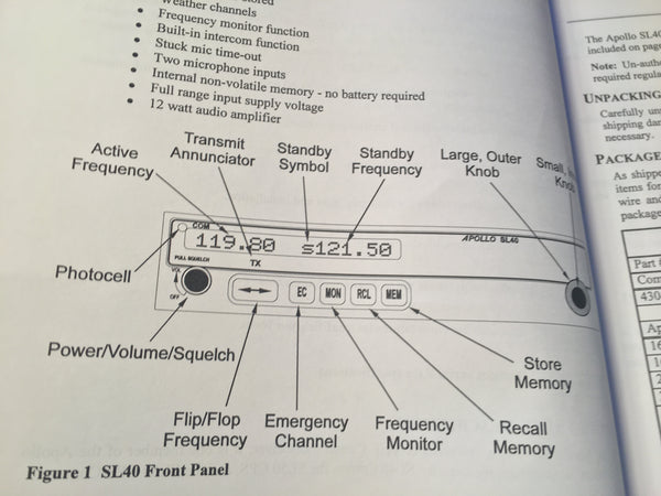 Garmin SL40 VHF Comm Install Manual. – G's Plane Stuff