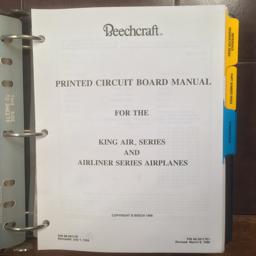 Beechcraft King Air & Airliner Series Printed Circuit Board Service Manual.
