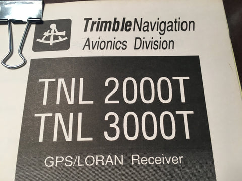 Trimble TNL 2000T & TNL-3000T install & checkout manual