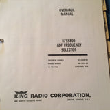 King KFS-5800 ADF Selector Overhaul Manual.