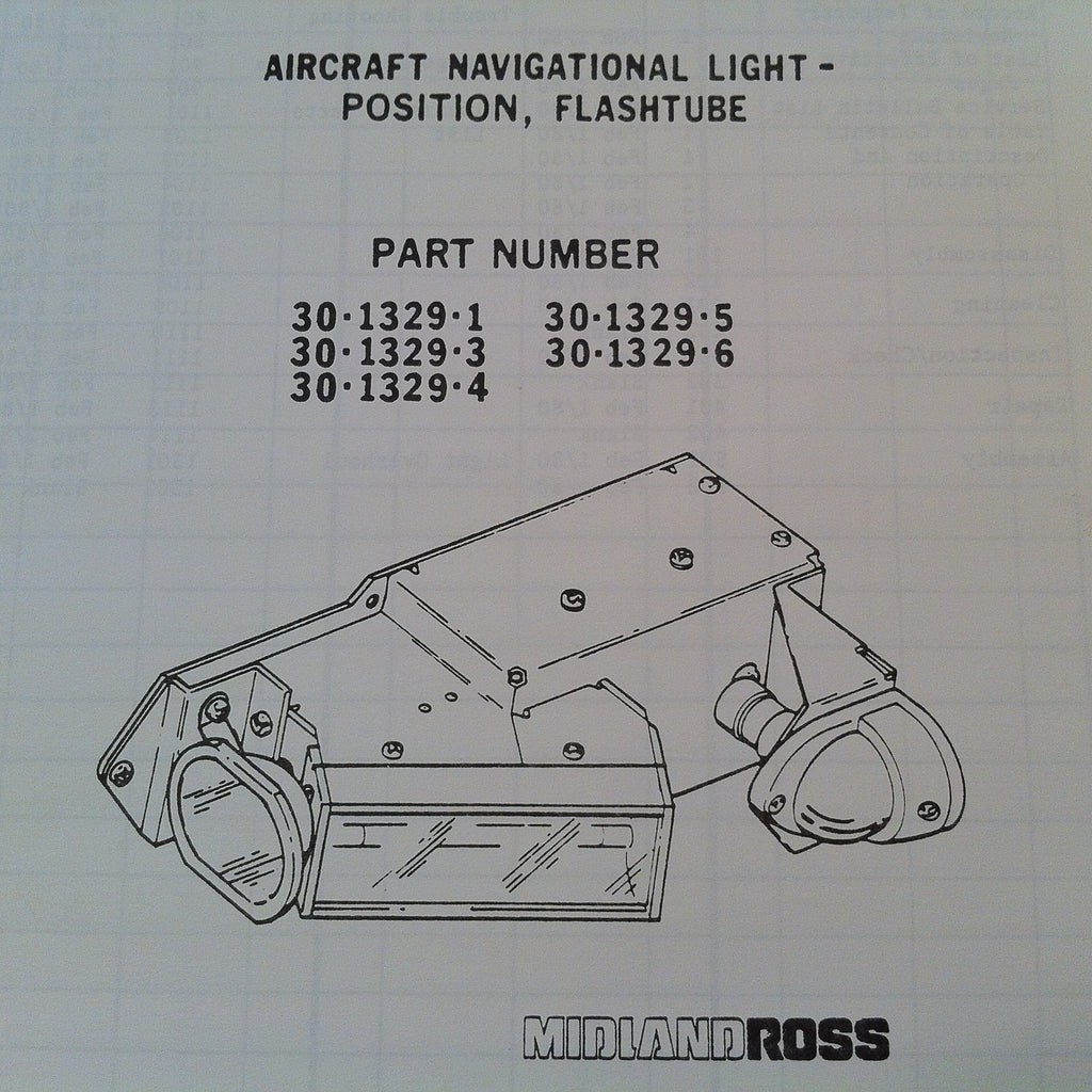 Grimes Flashtube 30-1329 Series Overhaul Parts Manual.