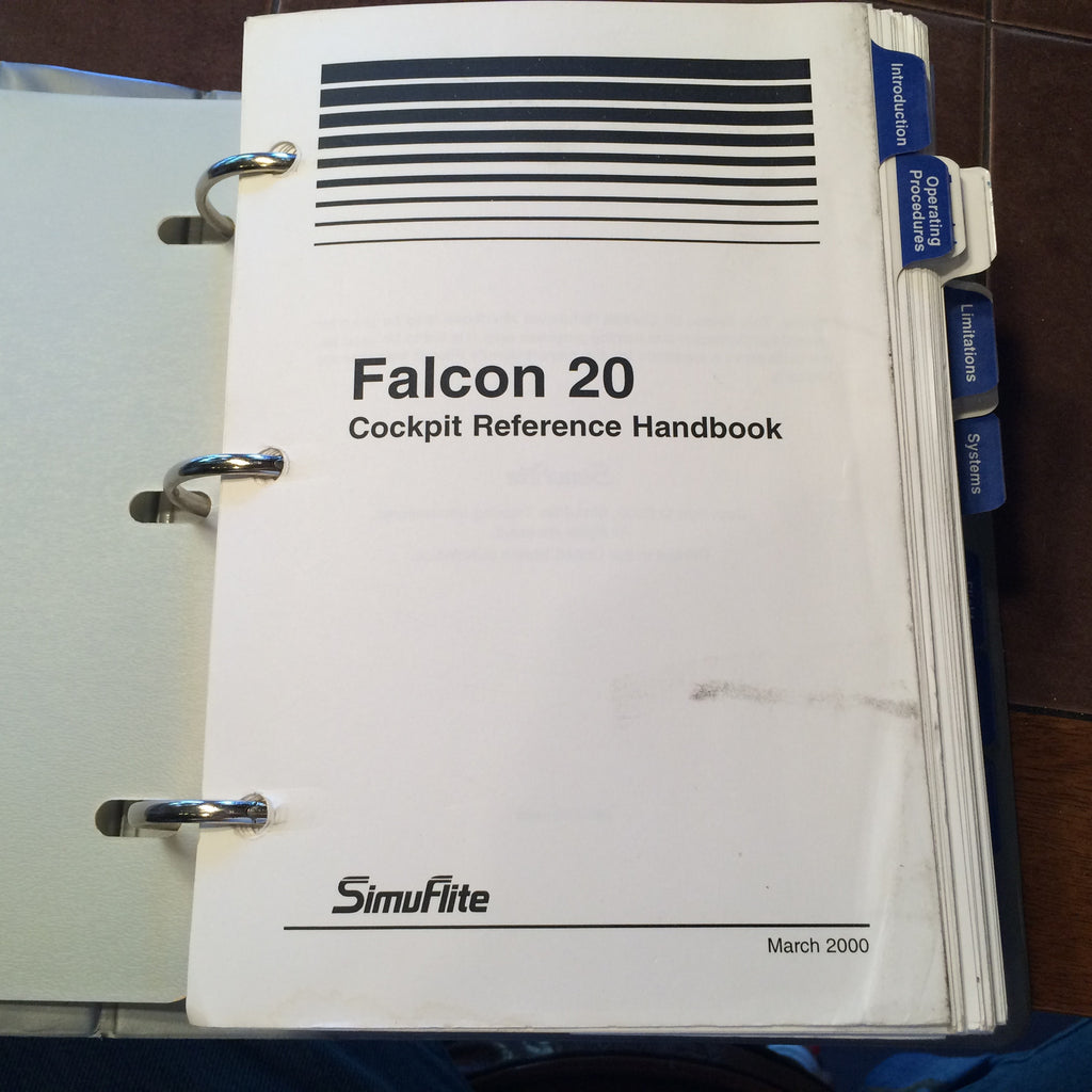 SimuFlite Falcon 20 Cockpit Reference Handbook.