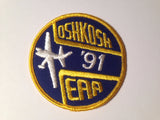 Original EAA Oshkosh 1991 Patch.  Never used 3" Cloth.