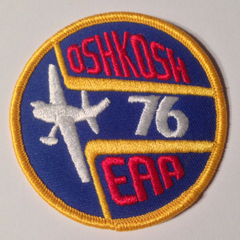 Original EAA Oshkosh 1976 Patch.  Never used 3" Cloth.
