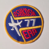 Original EAA Oshkosh 1977 Patch.  Never used 3" Cloth.