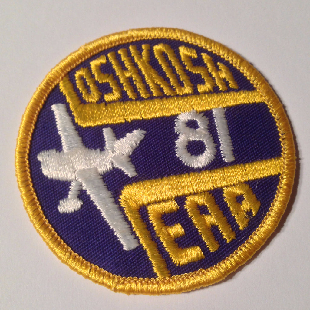 Original EAA Oshkosh 1981 Patch.  Never used 3" Cloth.