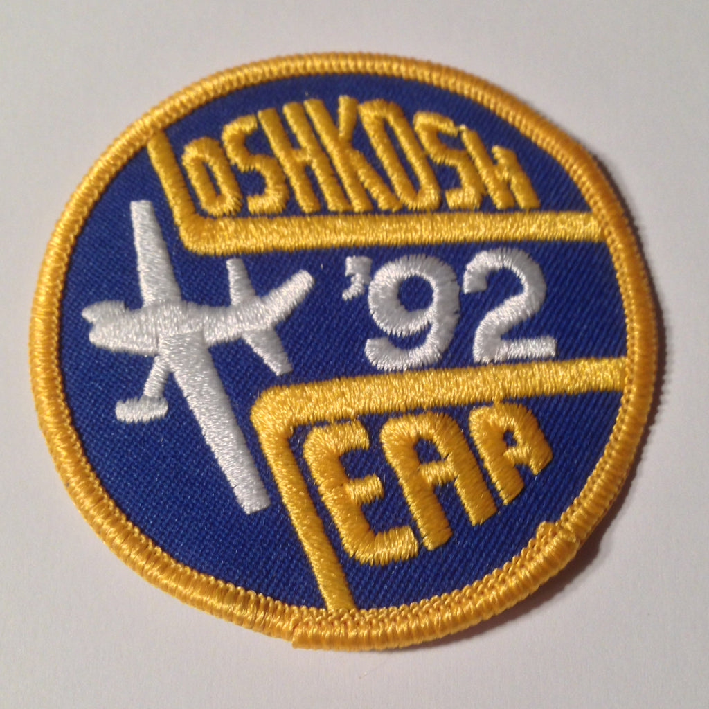 Original EAA Oshkosh 1992 Patch.  Never used 3" Cloth.