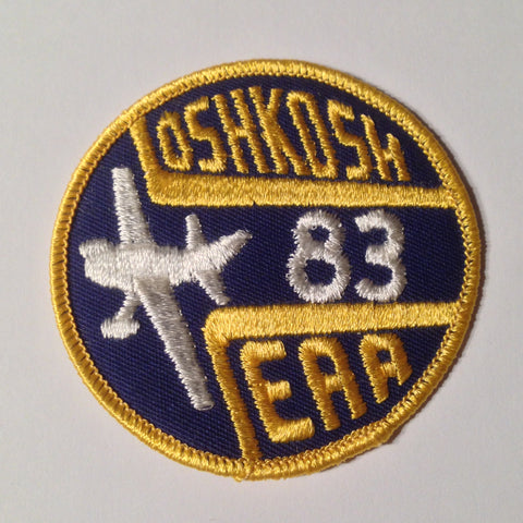 Original EAA Oshkosh 1983 Patch.  Never used 3" Cloth.