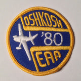 Original EAA Oshkosh 1980 Patch.  Never used 3" Cloth.
