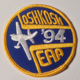 Original EAA Oshkosh 1994 Patch.  Never used 3" Cloth.