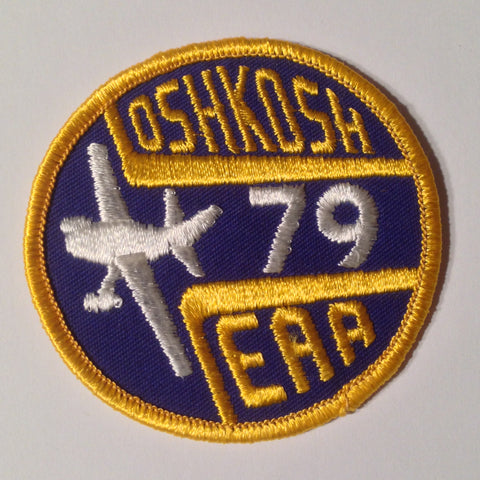 Original EAA Oshkosh 1979 Patch.  Never used 3" Cloth.