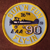 Original EAA Sun' N Fun 1990 Patch.  Never used 3" Cloth.