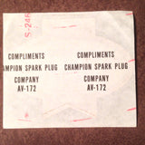 Original EAA Oshkosh 1989 Decal.  Never used 2.75" Plastic Champion Spark Plug issue.