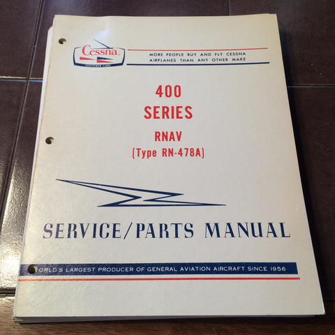 Cessna ARC RN-478A Rnav Install, Service & Parts manual.