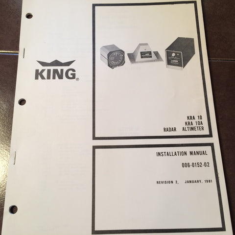 King KRA-10 and KRA-10A Install Manual.