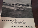 Original Piper Cherokee SEAPLANE, 4 page Sales Brochure, 8.5x11".