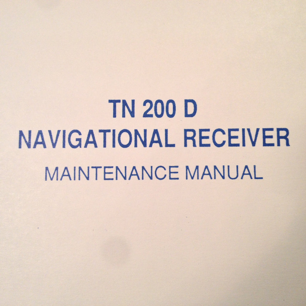 Terra TN 200D Maintenance Manual.