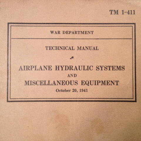 1941 Airplane Hydraulic Systems Technical Manual.