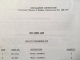 Parker Cleveland Kit # 199-177 Install Manual , used on Cessna S550.