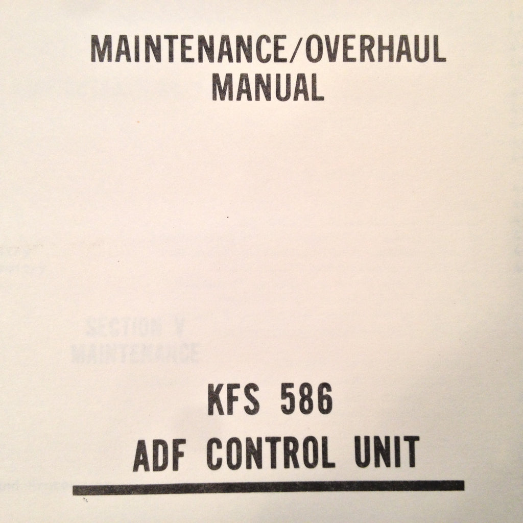 King KFS 586 Service Manual.