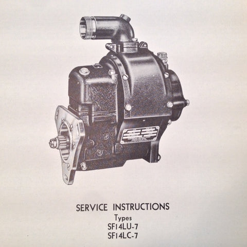 American Bosch Magneto SF14LU-7 and SF14LC-7 Service Instructions Booklet.