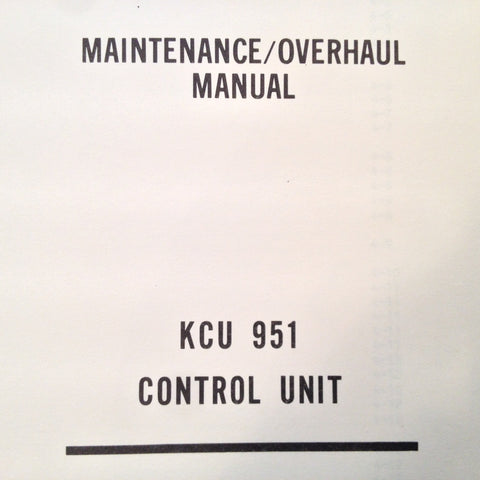 King KCU 951 HF Controller Service & Parts manual.
