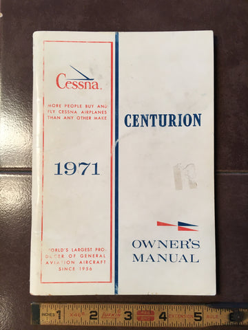 1971 Cessna 210 Centurion Owner's Manual.