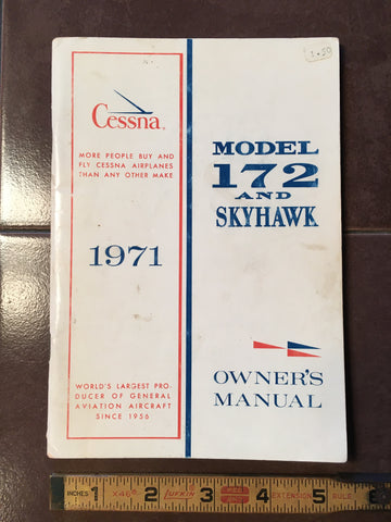 1971 Cessna 172 Skyhawk Owner's Manual.