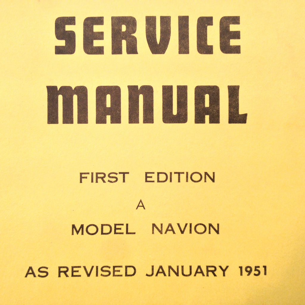 1951 Navion Service Manual.