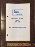 Terra TPX 720 VHF Comm Operator's Manual.
