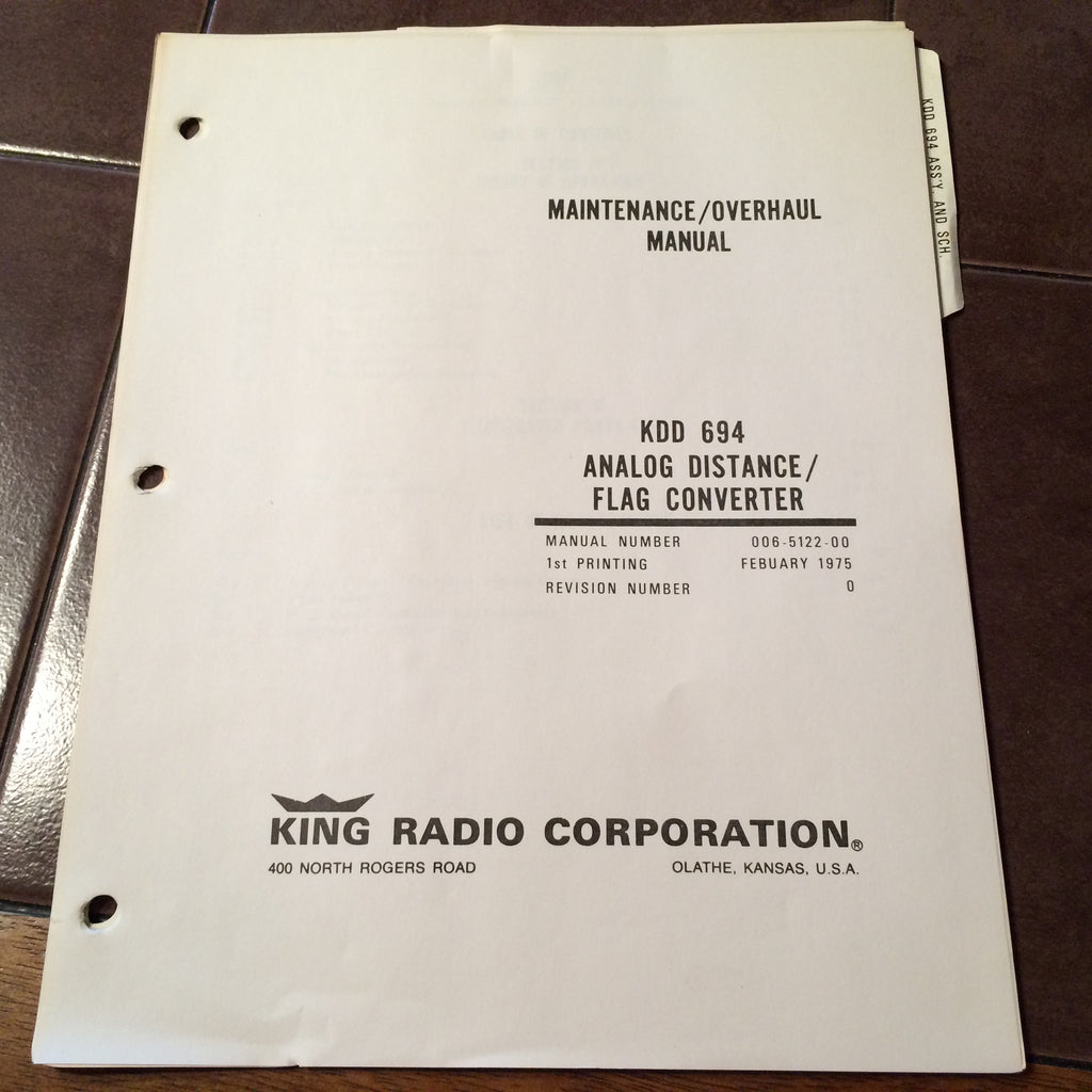 King KDD 694 Service Manual.