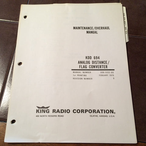 King KDD 694 Service Manual.