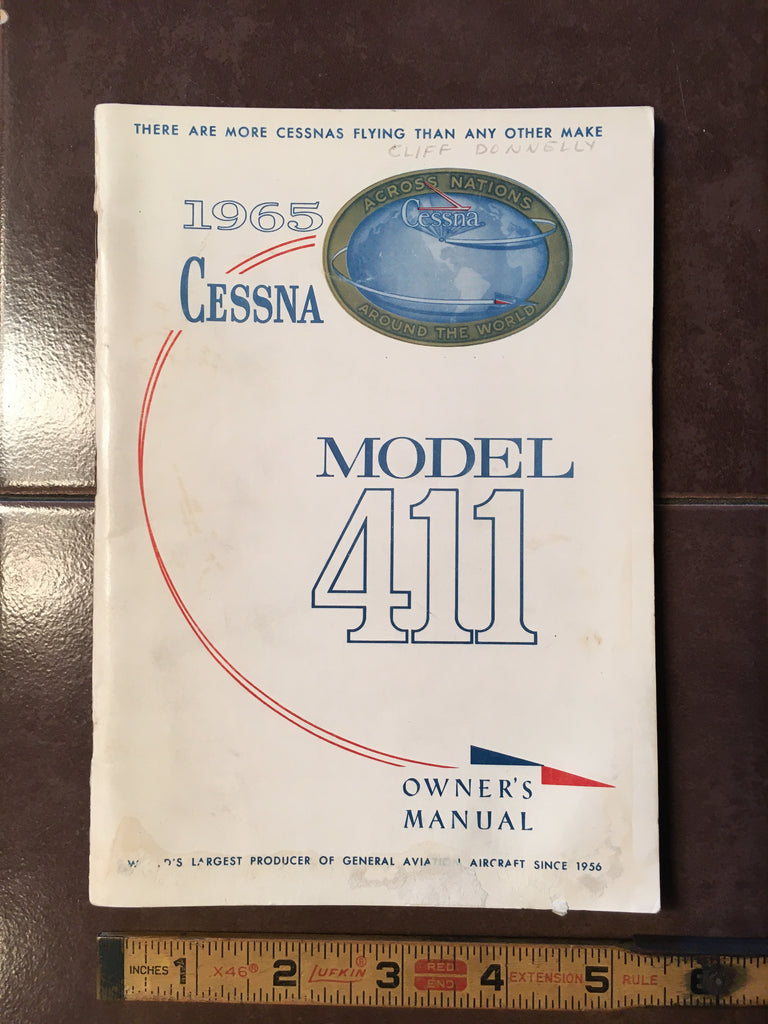 1965 Cessna 411 Owner's Manual.