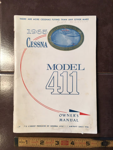 1965 Cessna 411 Owner's Manual.