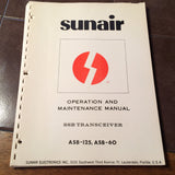 Sunair ASB-125 and ASB-60 Install, Operation & Service Parts Manual.  Circa 1971.