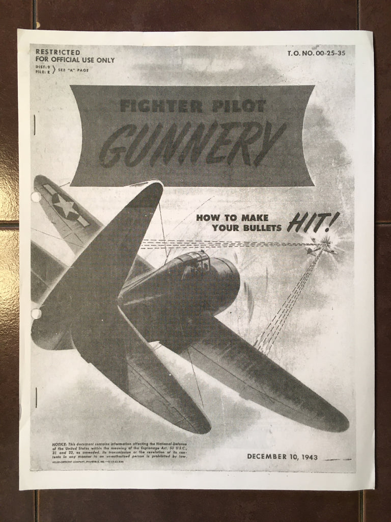 Fighter Pilot Gunnery Manual, "How to make your Bullets Hit!"