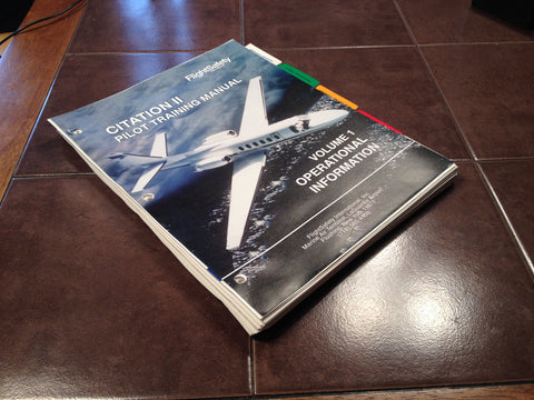 FlightSafety Citation II Pilot's Training Manual, Vol. 1 Operational Information.