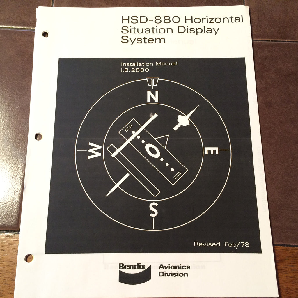 Bendix HSD 880 System, IN-881A HSI Install Manual.