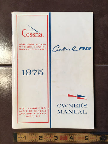 1975 Cessna 177rg Cardinal Owner's Manual.