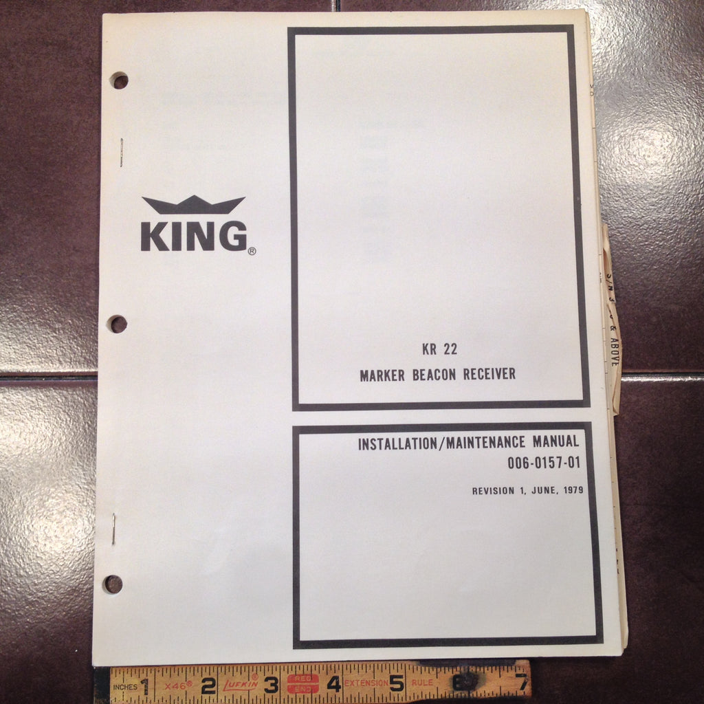 King KR-22 Marker Beacon Install and Service Manual.