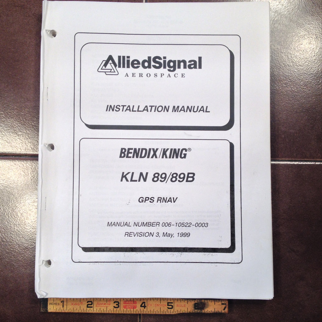 King KLN-89 and KLN-89B GPS Install Manual.