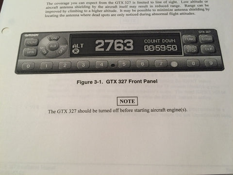 Garmin GTX 327 Install Manual. – G's Plane Stuff